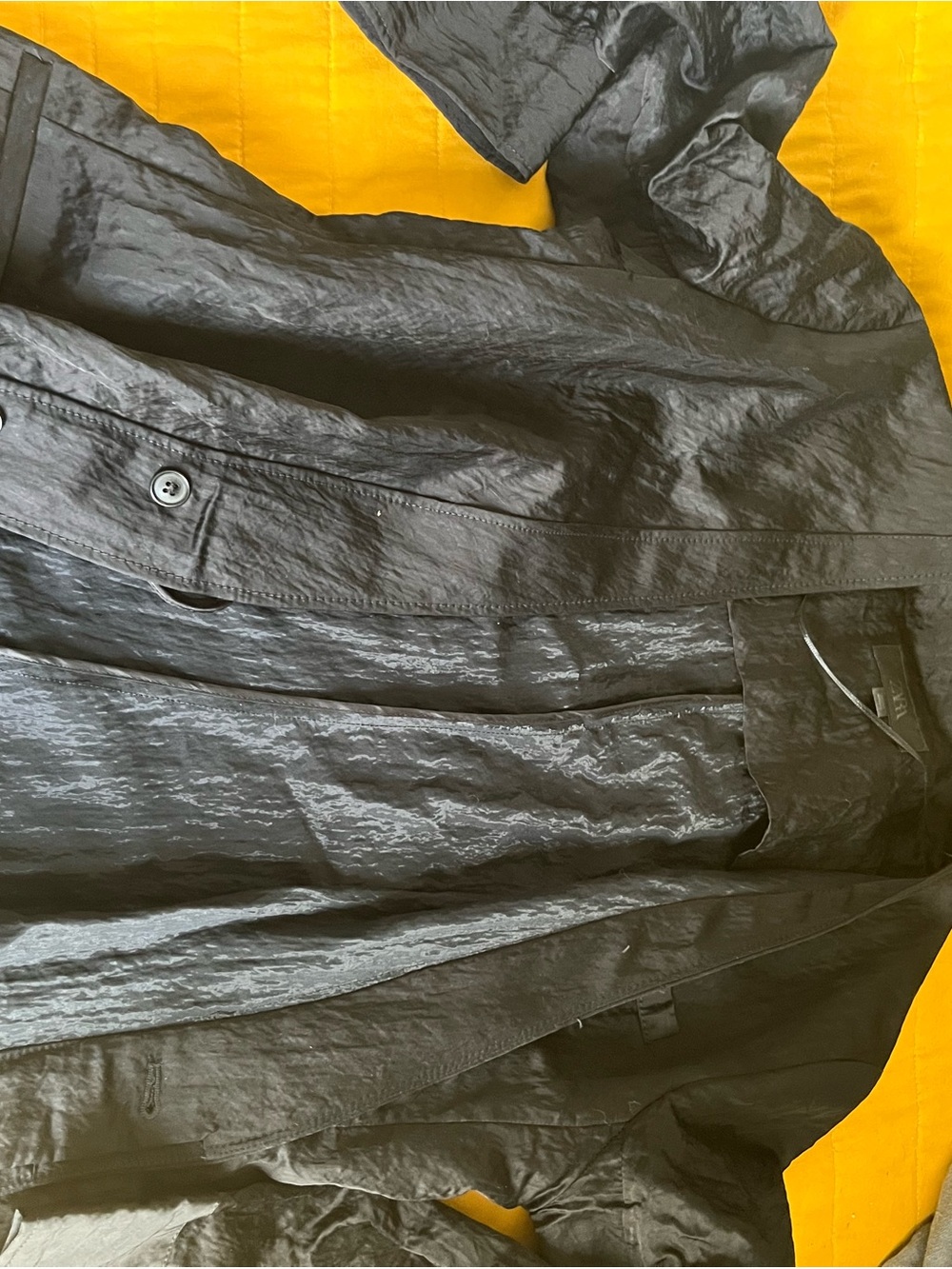 Zara Black Trench Coat with Subtle Sheen
